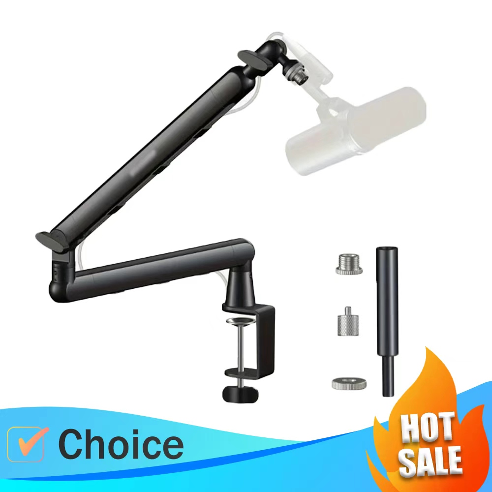 Microphone Arm Boom - Ramię mikrofonowe, AK-55, biurkowy, niskoprofilowy, metalowy,