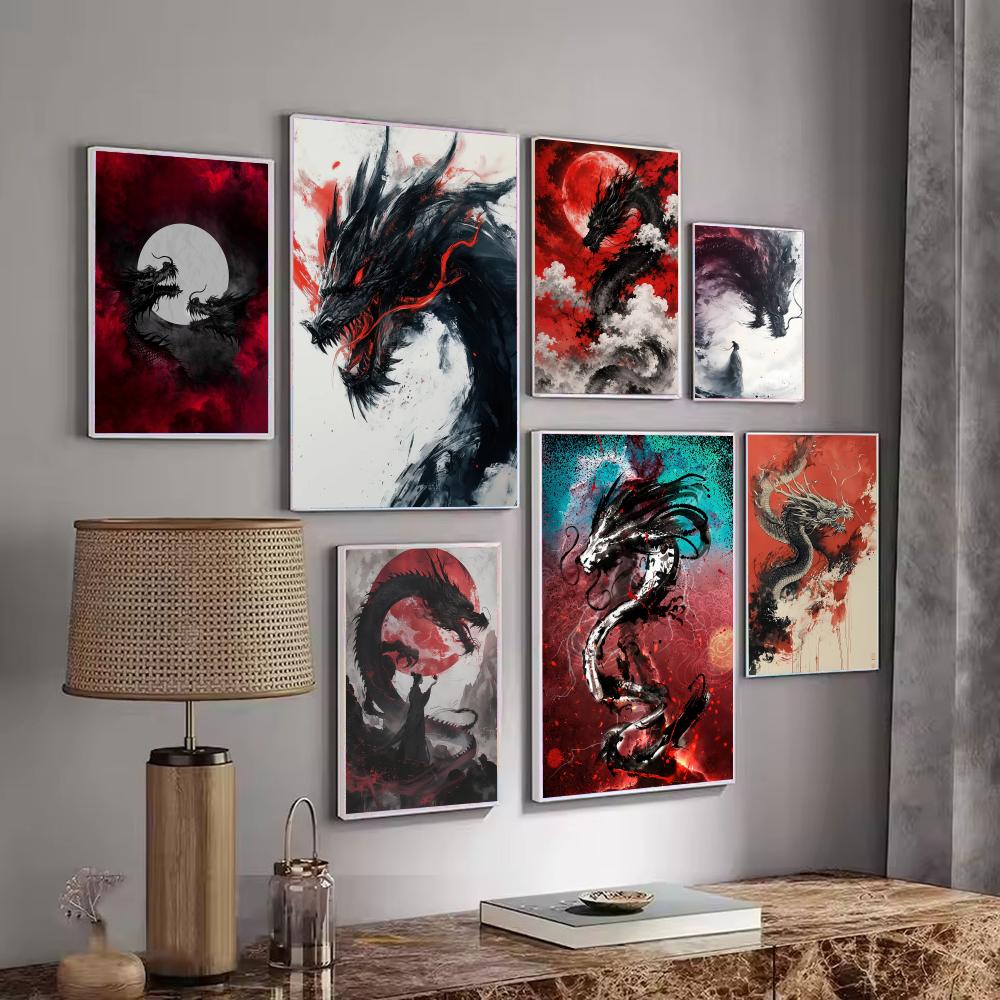 Czarny Smok Plakat Wodoodporne – Esports Gaming Wallpaper recenzja i cena