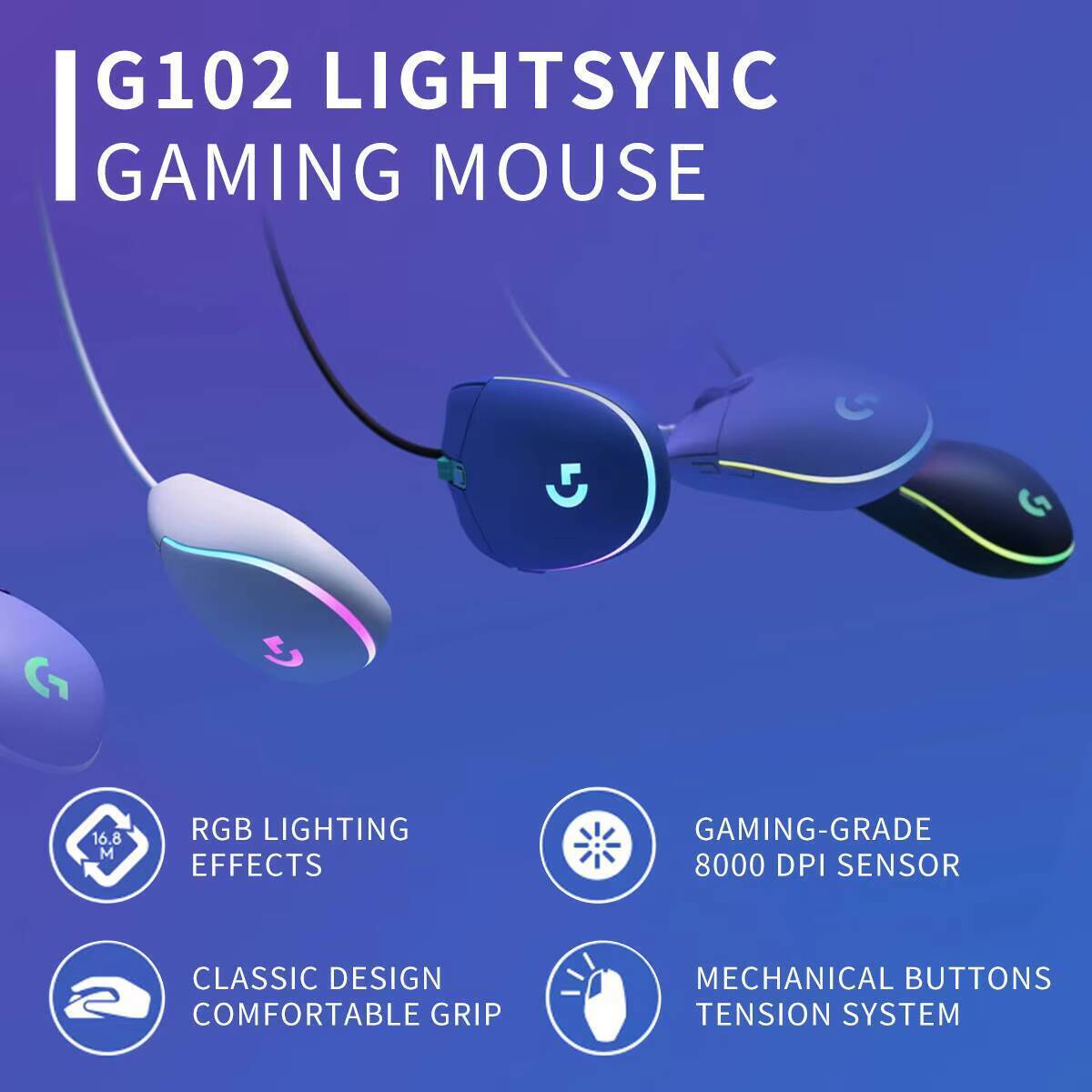 Mysz gamingowa Logitech G102,  – Esports Gaming Competition recenzja i cena